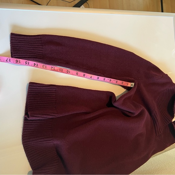 Market & Spruce maroon shawl collar tunic sweater size Small - Picture 7 of 9